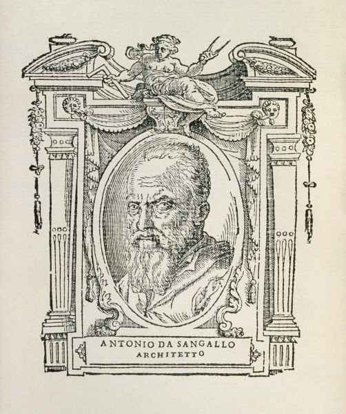 Ritratto di Antonio da Sangallo, in Giorgio Vasari, Le vite de